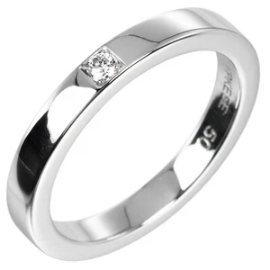 BVLGARI Marie Me Ring Pt950Platinum/1P diamond #5.1(US Size) 5.3g Women - Picture 1 of 9