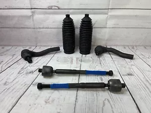Inner & Outer Tie Rod End Links + Boots for 2007 - 2010 2011 2012 Nissan Sentra - Picture 1 of 6