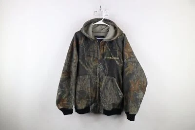 Vintage 90s Polaris Mens Large Faded Spell Out Camouflage Hooded Fleece Jacket - Image 1 of 4