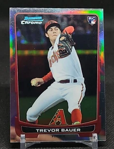 2012 Bowman Chrome Draft Refractors #1 Trevor Bauer RC /300 - Picture 1 of 2