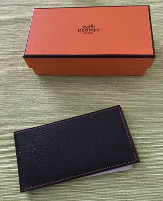 Auténtico. FUNDA BLOC DE NOTAS HERMES Hermès Taurillon Clemence Cuero con Recarga Foto 1 de 4