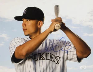 Carlos Gonzalez Signed Colorado Rockies 11x14 Photo JSA - Picture 1 of 1