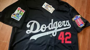 NEW! ws Brooklyn Dodgers #42 Jackie Robinson Limited DUAL Patches sewn Jersey LA - Picture 1 of 10