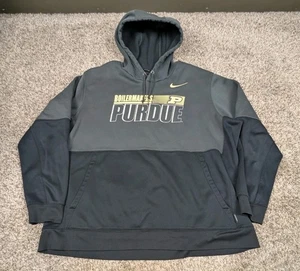 Nike Purdue Boilermakers Felpa con Cappuccio Pullover Uomo 3XL Felpa Dri Fit On Field - Foto 1 di 7