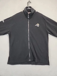 NFL RAMS Sports Illustrated Jacket Mens Size XL Black Full Zip Fleece Sweatshirt - Picture 1 of 11
