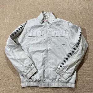 Kappa Tracksuit Top Mens Medium Grey Track Jacket Sports - Picture 1 of 14