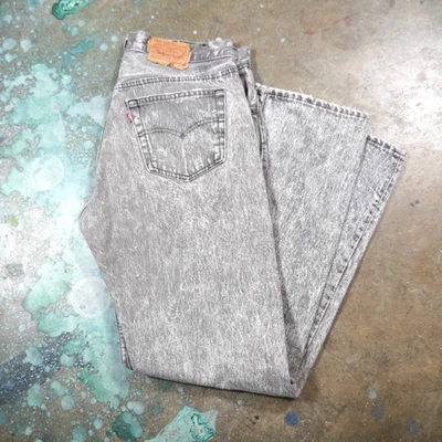 Vintage 80s Levi's 501 Jeans Acid Wash Fits 32x30 USA MADE Stranger Things Retro - Image 1 of 4