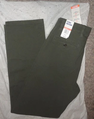 DOCKERS Mens SMART 360 STRAIGHT-FIT OLIVE ULTIMATE CHINO PANTS~29 X 31 (HEMMED) - Image 1 of 4