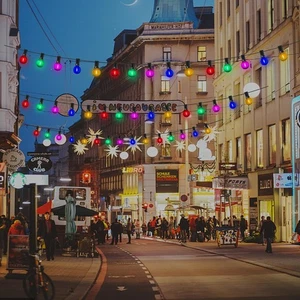 LED Warmweiß Lichterkette Außen Strom für Garten Weihnachten Deko Bunt 15 - 75 m - Bild 1 von 24