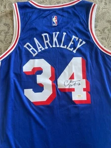 Charles Barkley Signed Autograph Auto Philadelphia 76ers Sixers Jersey PSA/DNA - Picture 1 of 3