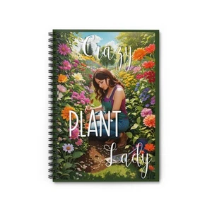 Crazy Plant Lady Notebook, Gardening Planner, Plant Lover Journal, Botanical - Picture 1 of 5