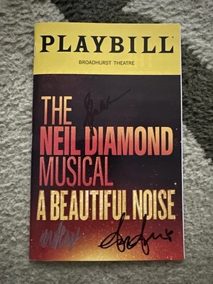 A Beautiful Noise Signed Playbill - Image 1 of 2