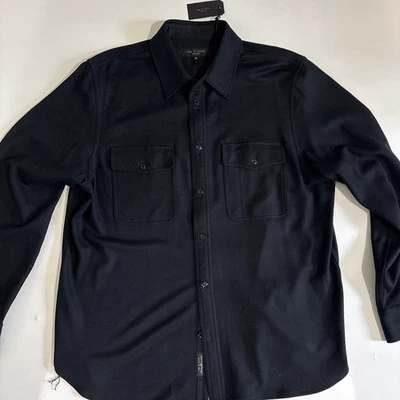 Rag & Bone Wool Jack Shirt Salute Size XL Navy Blue - Image 1 of 4