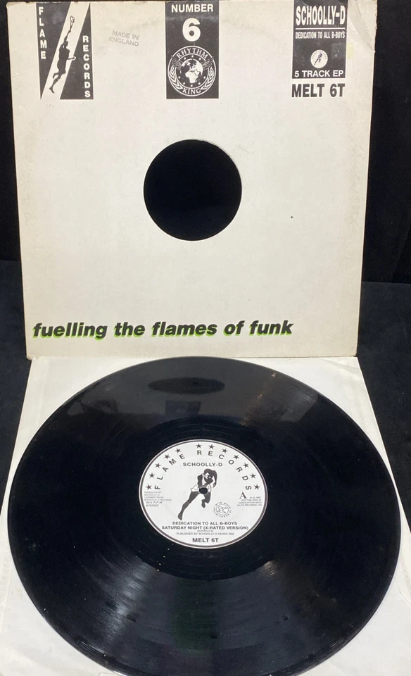 Schoolly D Dedication To All B Boys 5 Track Ep Vinyl Record Mute Rec England VG - Image 1 of 4