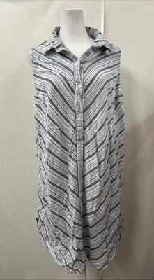 Ava & Viv Stripes Sleeveless Blouse Tank Plus Sz 2x - Image 1 of 4