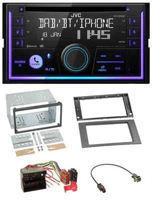 JVC MP3 USB 2DIN DAB Bluetooth CD Autoradio für Ford Fiesta Focus 04-08 anthrazi - Bild 1 von 4