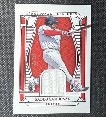 Camiseta usada del juego 2025 de Pablo Sandoval Panini National Treasures/75 Foto 1 de 2