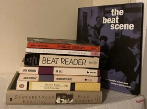 JACK KEROUAC : Novels and Beat Generation 8 book lot Hardcovers & Paperbacks - Imagen 1 de 2