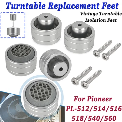 For Pioneer PL-512/514/516/518/540/560 Vintage Turntable Feet TPU Isolation Feet - Image 1 of 4