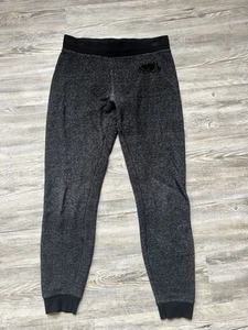 Roots Size Small Black Grey Skinny Sweatpants Leggings Drawstring  - Picture 1 of 5