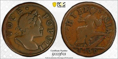 1760/00 Voce Populi  1/2 P Pcgs VF30 1 Of Only 2 Graded At Pcgs N-2 Z4b, W13940 - Image 1 of 3