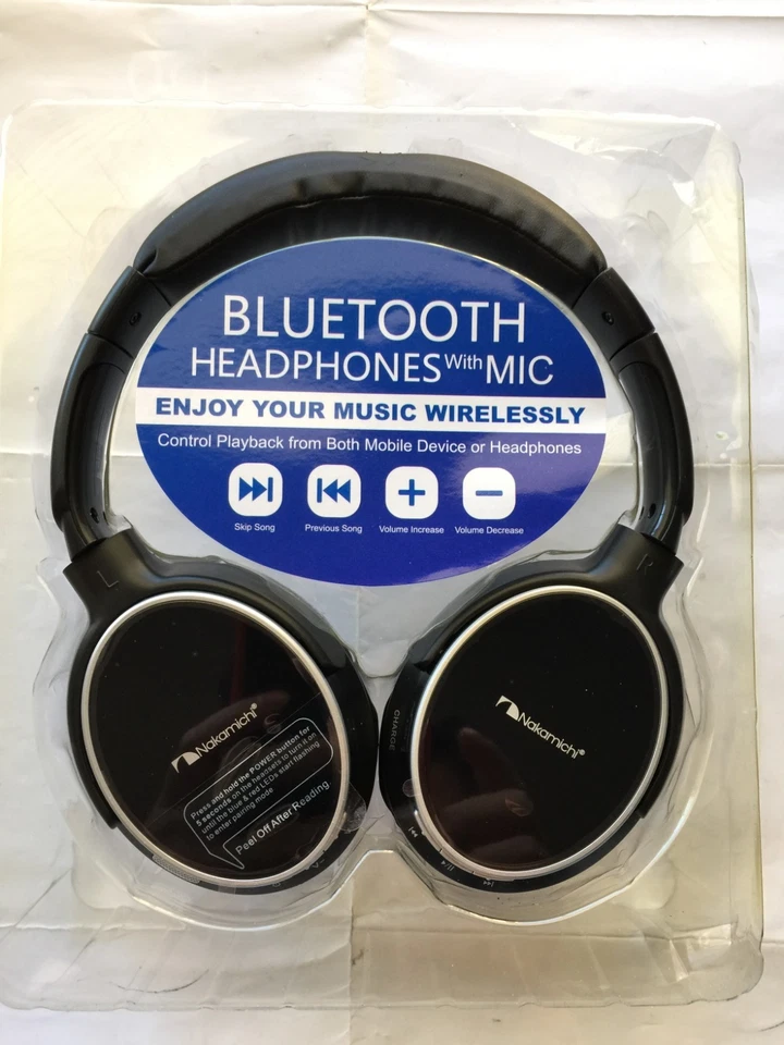 Nakamichi Over the Ear Bluetooth Headphones BT304, Black, READ - Image 1 of 4