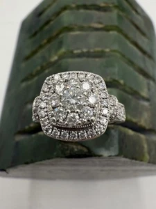 Diamant Verlobungsring Rundschliff 10 Karat Weißgold - Bild 1 von 11