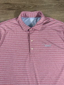 Johnnie O Shirt Men XXL Rose Golf Polo Performance Tech Stretch Club Logo - Picture 1 of 13