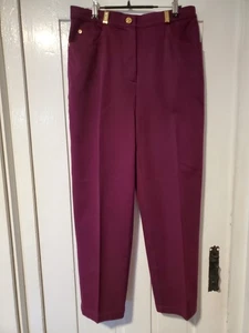 ST. JOHN Sport Burgundy Wine High Rise Stretch Pants Women's Size 4 Inseam 26" - Picture 1 of 5
