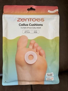 ZenToes Round Callus Cushions Foam Foot Pads Self-Stick Water-Resistant Adhesive - Picture 1 of 9
