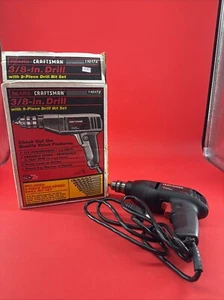 Vintage SEARS Craftsman 3/8in. Corded Drill 1/3HP Keyless in Box 9-10172 USA B - Picture 1 of 5