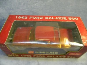 1/18 SCALE SUNSTAR 1963 FORD GALAXIE 500 HARDTOP RED DIECAST CAR-NEW - Picture 1 of 10
