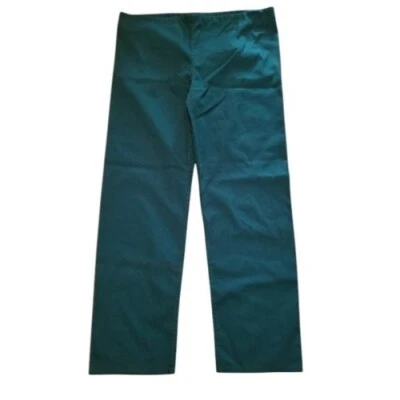 * New SIMPLY BASIC Solid Green Scrub Pants Drawstring Waist SMALL - Image 1 of 3