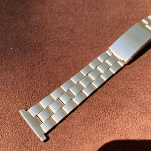 Vintage NOS Speidel 17.5 - 22mm Stainless Steel Bracelet Band - Picture 1 of 6