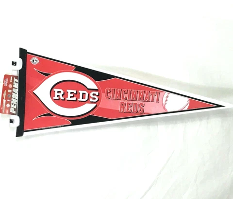 CINCINNATI REDS MLB LICENSED 30"X12" FELT PENNANT FREE SHIPPING Cover