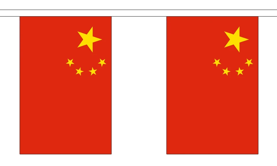 CHINA FLAG BUNTING 9 metres 30 flags CHINESE PARTY - Image 1 of 1