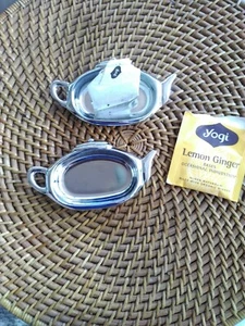 Teapot-shaped Teabag Trays for drippy bags. Say that 3 times fast! :-) - Picture 1 of 6