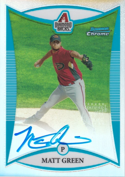 2008 Bowman Chrome Prospects Refractors #BCP266 Matt Green Auto /500 - NM - Image 1 of 1
