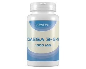 Omega 3 6 9 1000mg - 3x100 Kapseln Vitasyg 300 Kapseln Fischöl Leinsamenöl Vit E - Bild 1 von 3