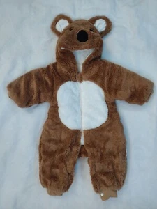 Hooded Bear Zip-up One Piece Romper for 0-10 Months Infant Newborn - Picture 1 of 11