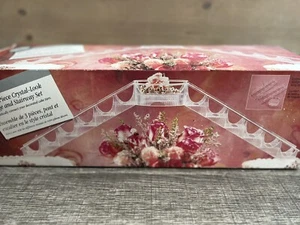 Wilton Wedding 3pc Crystal-Look Bridge & Stairway Set Cake Topper Clear Tier G43 - Picture 1 of 15
