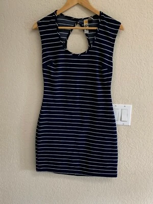 Vestido Mimi Chica Azul Blanco Rayas Talla M Foto 1 de 4