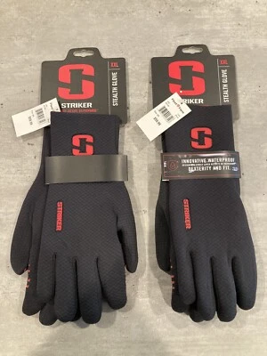 2 New Pairs Striker Ice Fishing Waterproof Stealth Long Finger Gloves - Size XXL - Image 1 of 4
