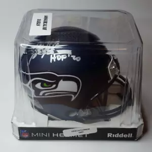 Steve Hutchinson Autographed 2021 Riddell Mini Helmet Beckett Witnessed C.O.A. - Picture 1 of 11