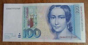 Banknote 100 DM Deutsche Mark Ro. 310.a Schein 2.1.1996 KN ZA 0677727 D 9 UNC - Bild 1 von 13