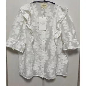 RAR Neu mit Etikett Sezane PAOLINA Bluse WEISS GEBLÜMT Shirt GR42 US10 Brustweite 44 - Bild 1 von 7