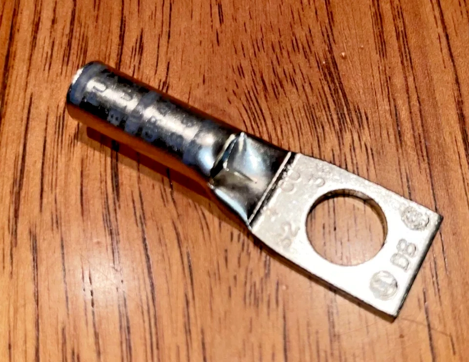 (6x) Penn Union BLU-4S2 Copper Compression Lug 3/8" Hole Gray 4AWG NEW - Image 1 of 1