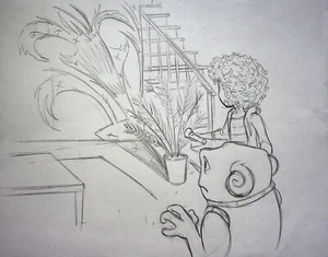 DreamWorks Home Comic Original MATT HEBB Hand Drawn Page Layout Titan Comics - Picture 1 of 2