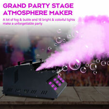 3000W Smoke Fog Bubble Machine RGB LED Light DMX Stage DJ Fogger Bubble Blower
