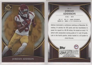2022 Bowman University Chrome Invicta Orange Refractor /25 Jordan Addison #BI-12